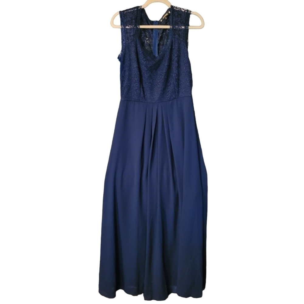 Miusol navy blue long gown- L